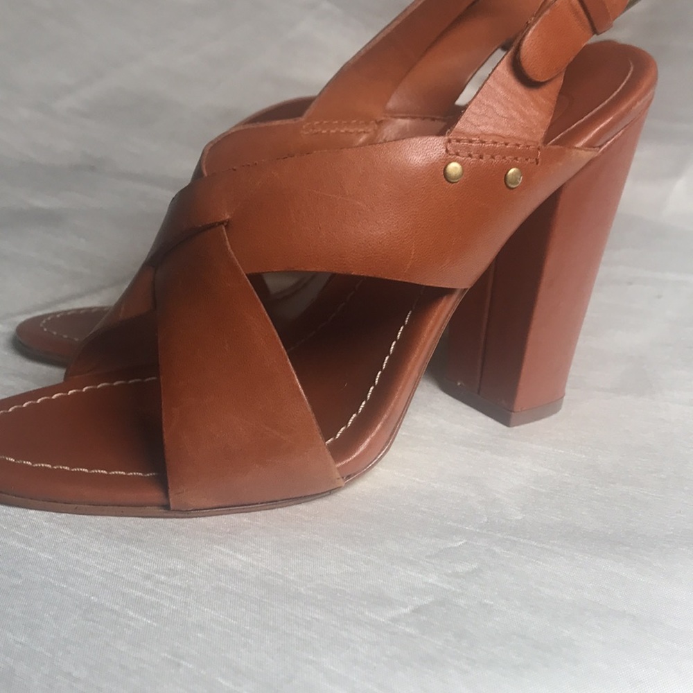 Ash leather block heels sz 7.5